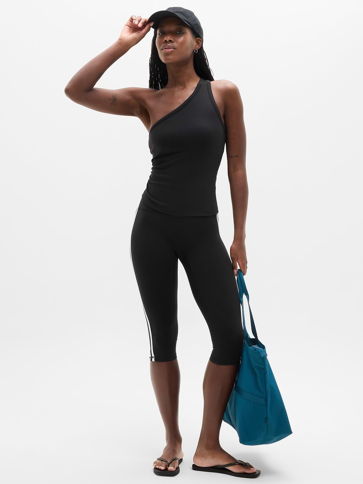 Signature Rib Asym One Shoulder Support Top | Athleta