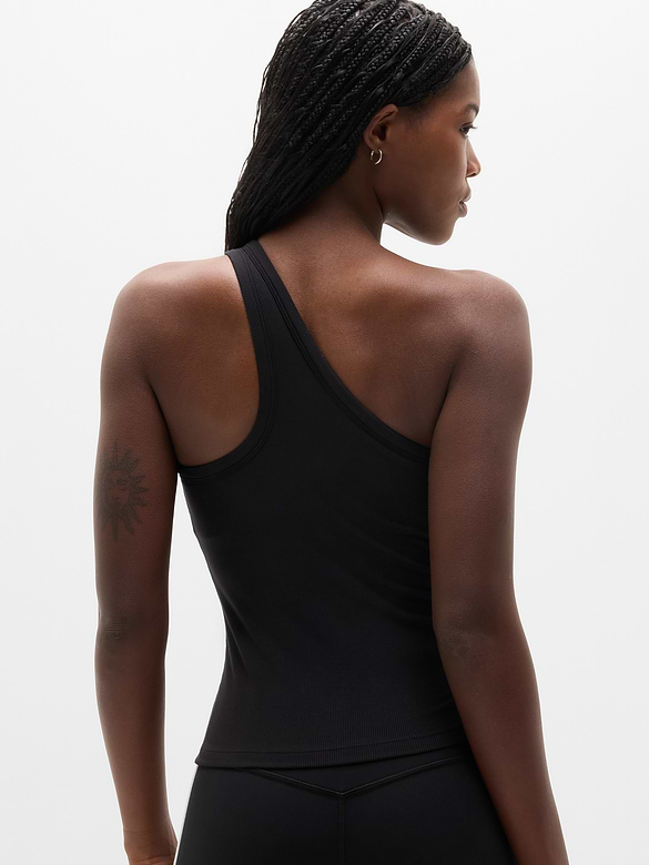 Signature Rib Asym One Shoulder Support Top