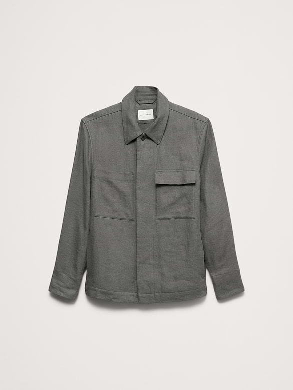 Linen Four-Pocket Shirt Jacket
