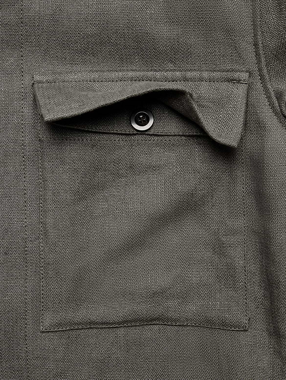 Linen Four-Pocket Shirt Jacket