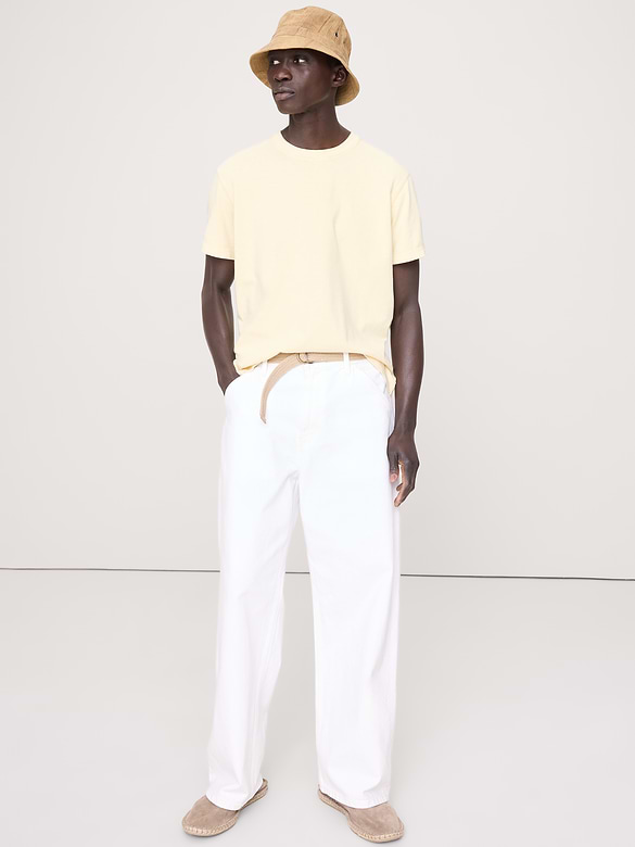 Midweight Cotton Slub Crew-Neck T-Shirt