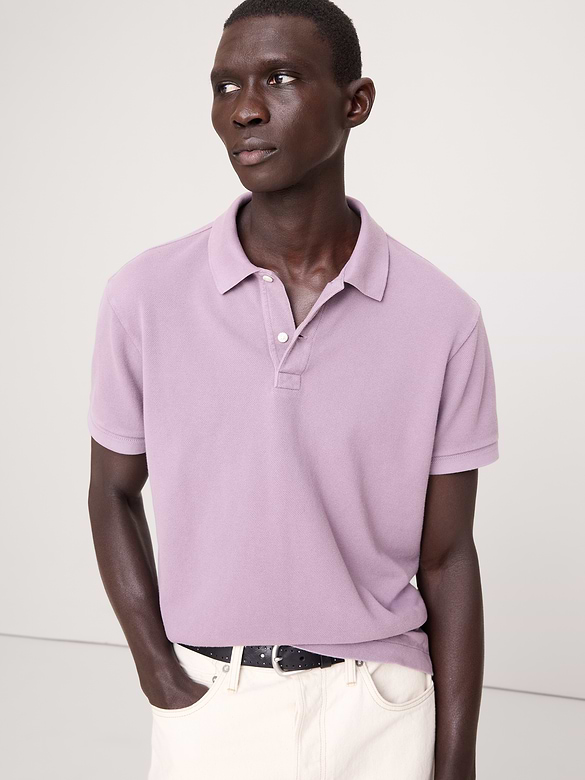 Sueded Cotton Pique Polo