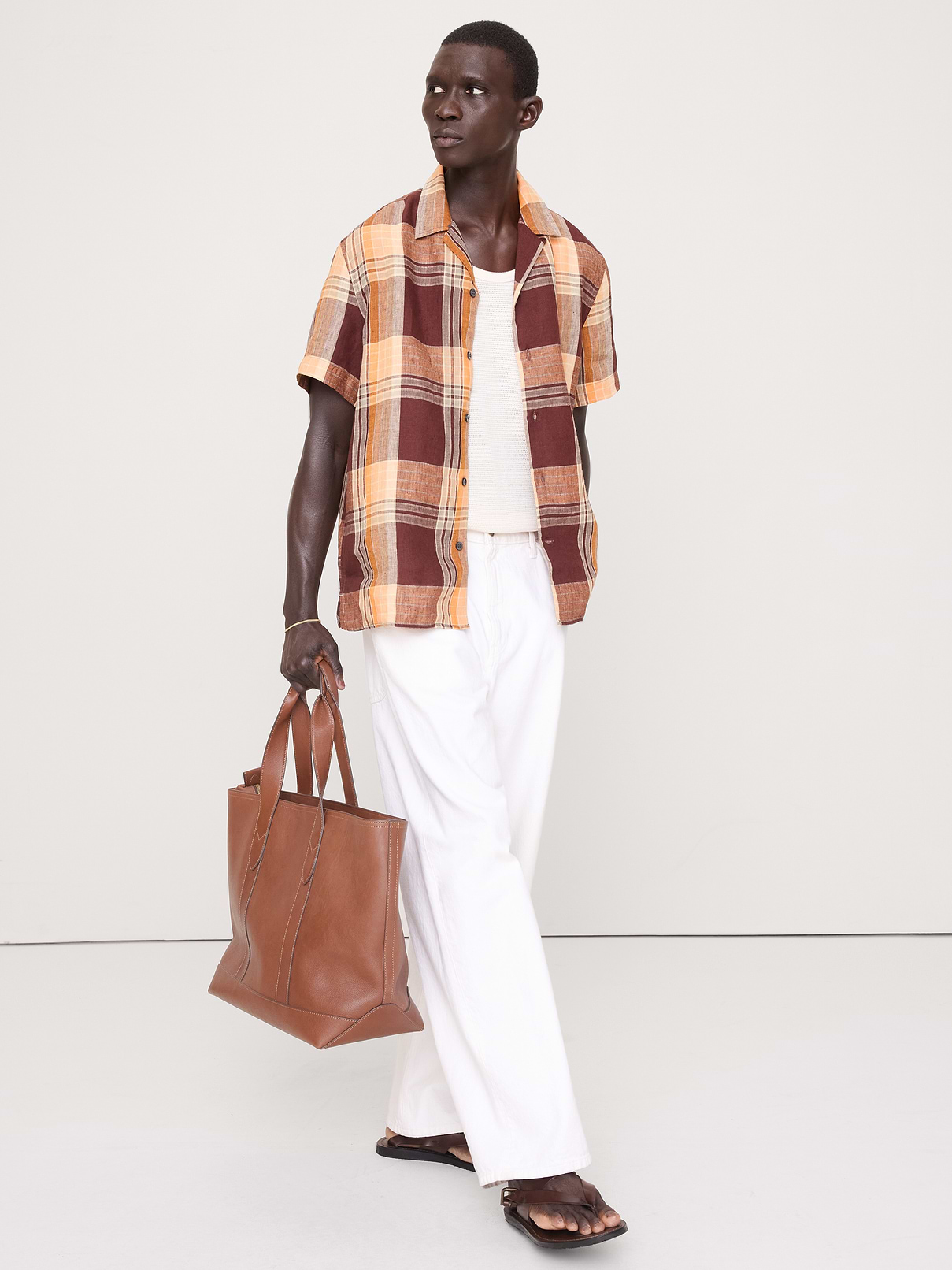 Standard-Fit Linen Resort Shirt