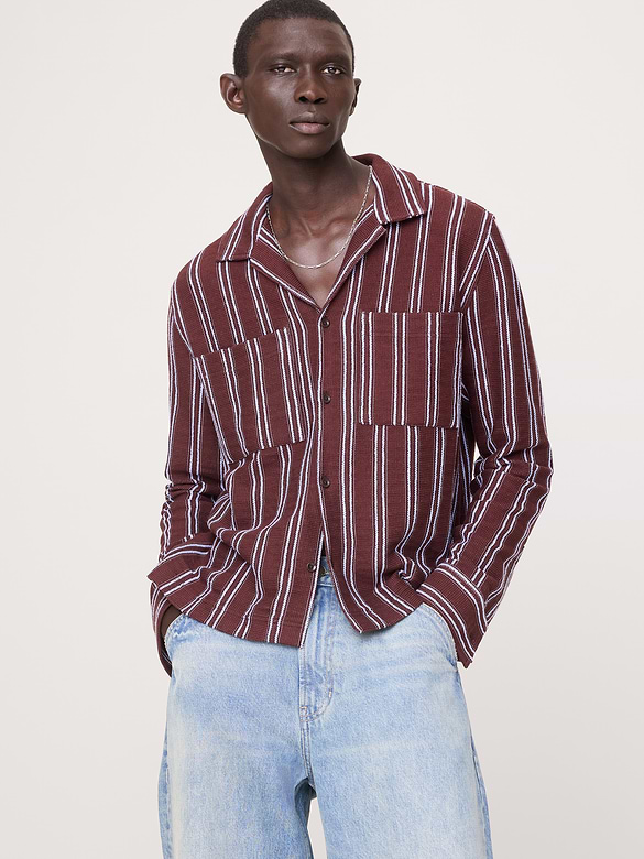 Striped Knit Resort Shirt