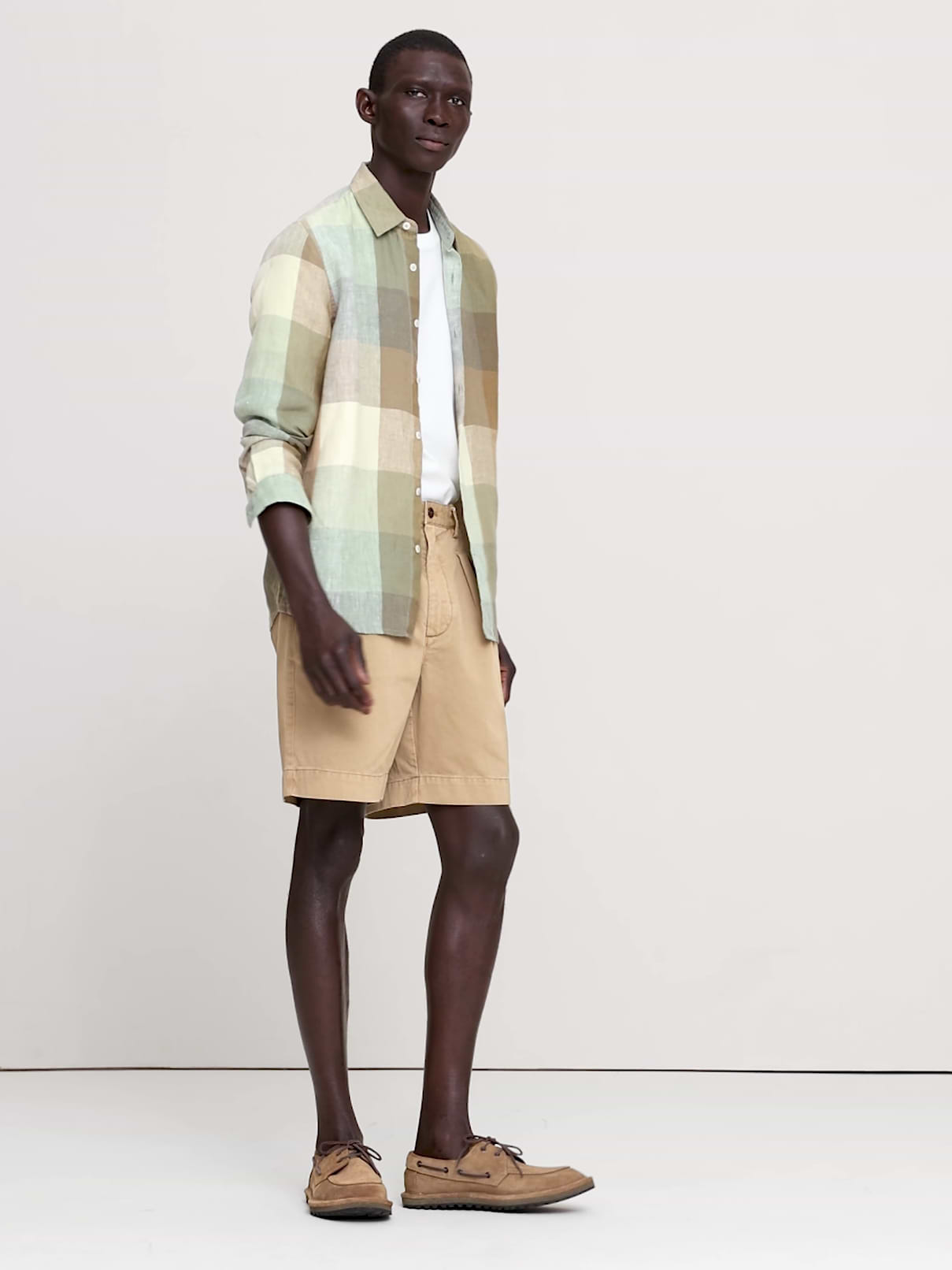 Archive Reissue Standard-Fit Plaid Linen Shirt | Banana Republic