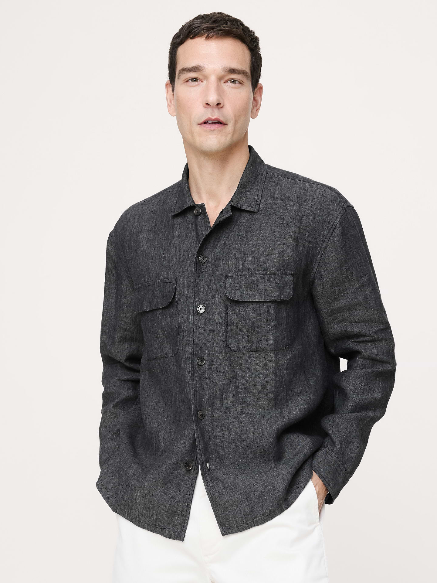 Image number 1 showing, Relaxed-Fit Linen Resort Shirt