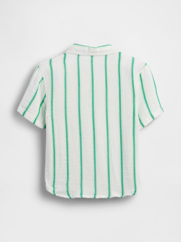 Baby & Toddler Cotton Gauze Print Polo Shirt