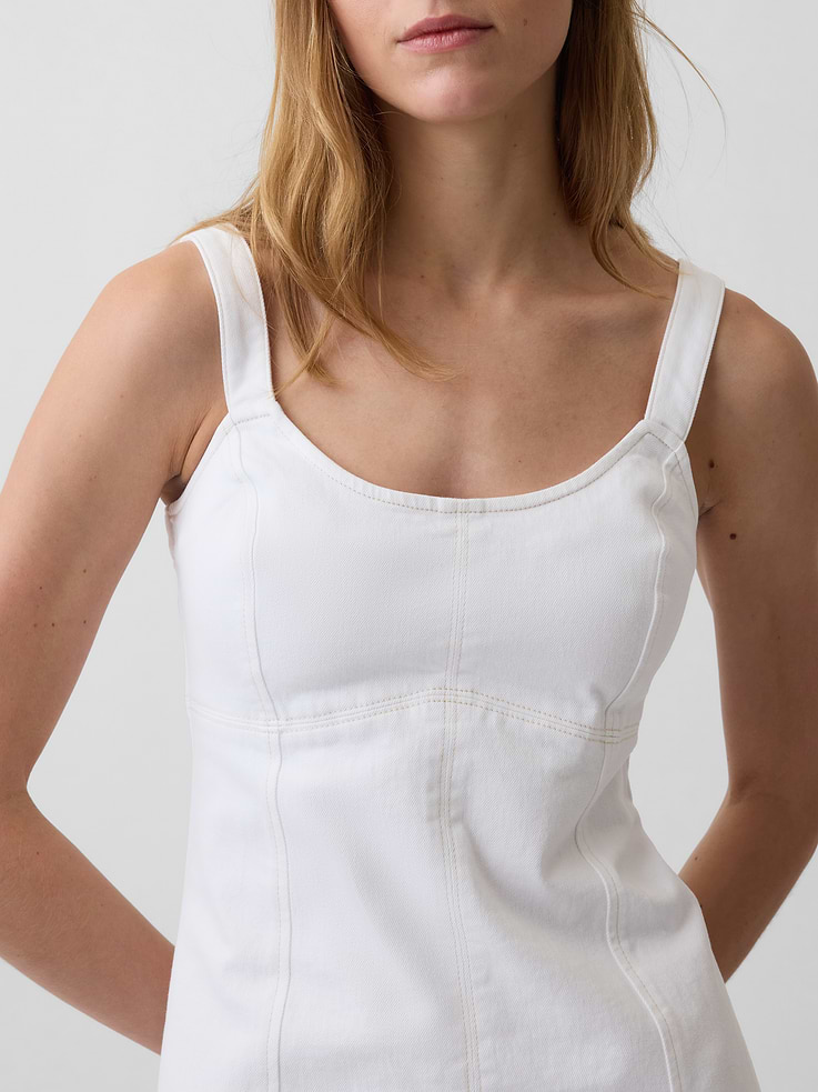 Image number 4 showing, Denim Paneled Mini Dress