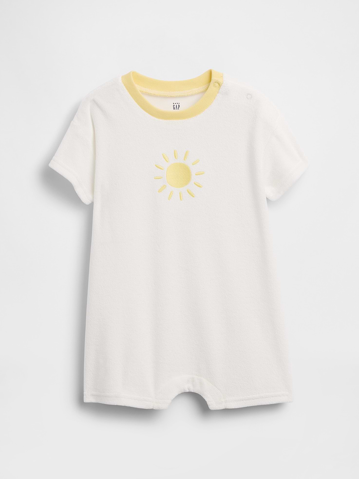 Image number 1 showing, Baby French Terry Shorty One-Piece