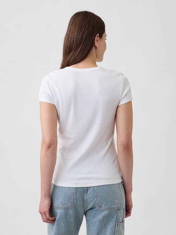Modern Ribbed Crewneck T-Shirt