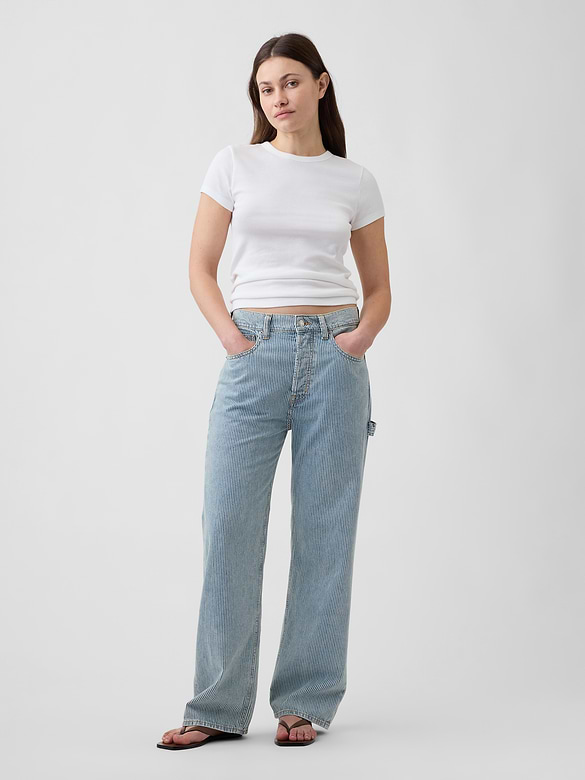 Modern Ribbed Crewneck T-Shirt