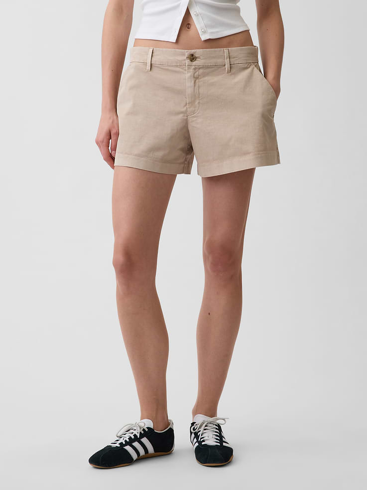 Image number 2 showing, Mid Rise Khaki Shorts