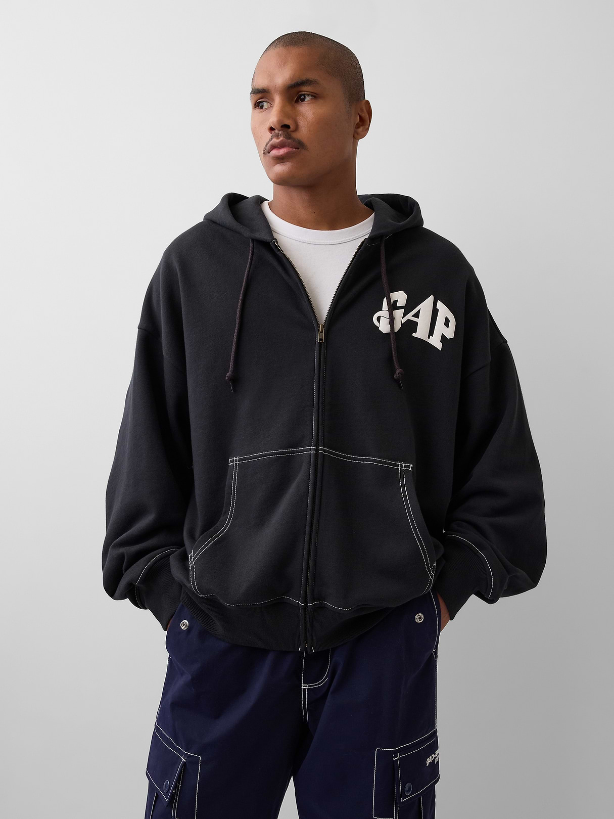 Gap × Awake NY Heavyweight Oversized Logo Zip Hoodie | Gap