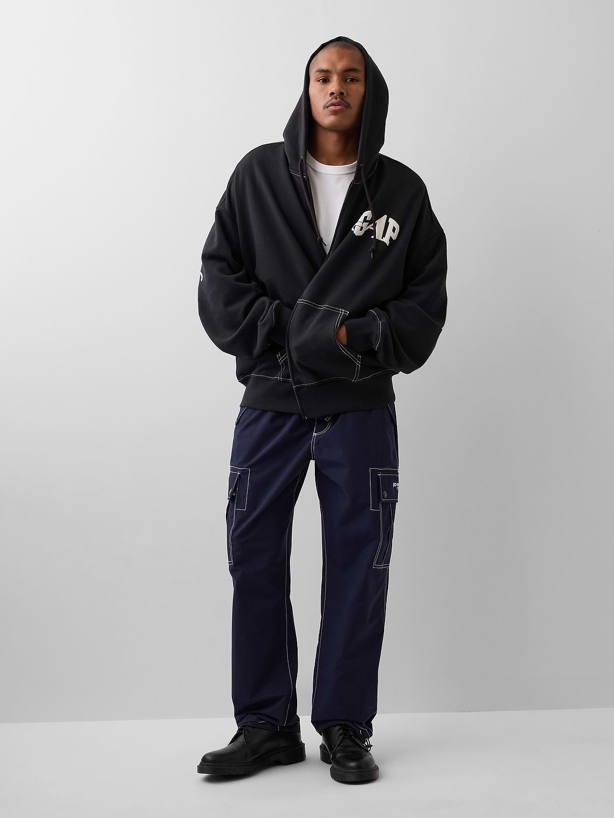 Gap × Awake NY Heavyweight Oversized Logo Zip Hoodie | Gap