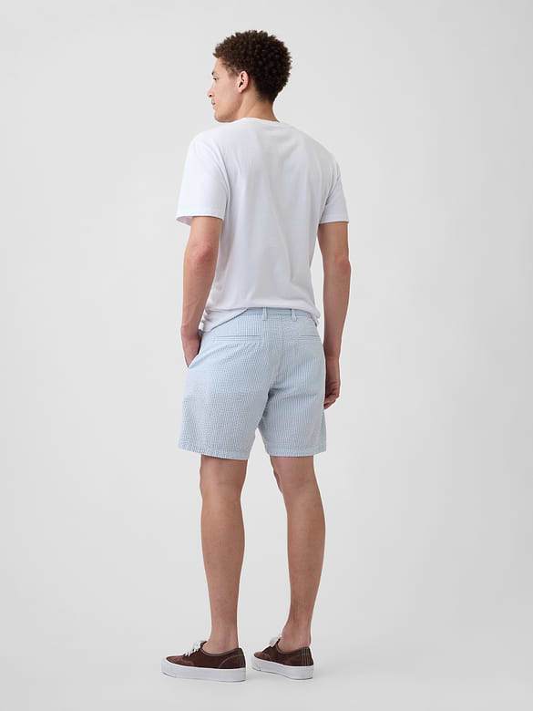 7" Essential Seersucker Shorts