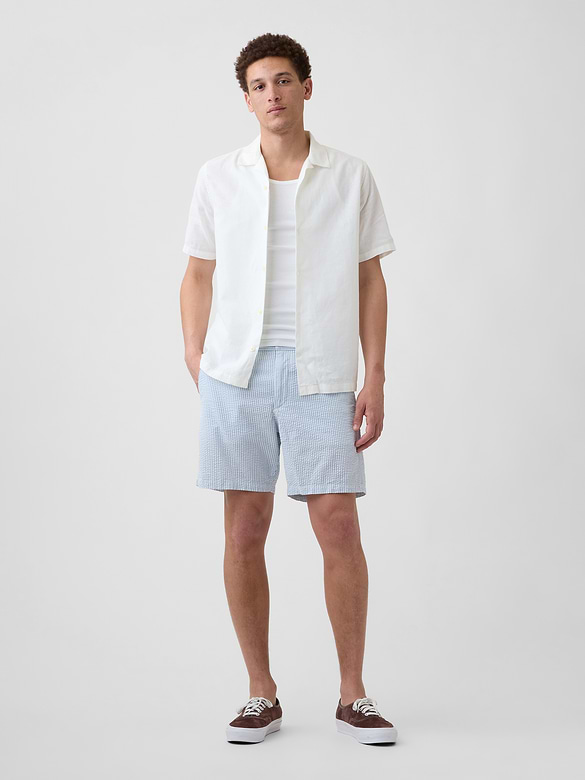 7" Essential Seersucker Shorts