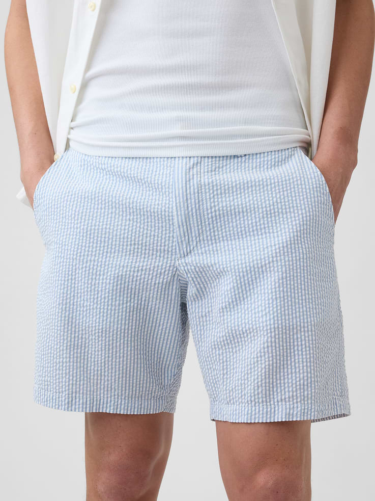 Image number 5 showing, 7" Essential Seersucker Shorts