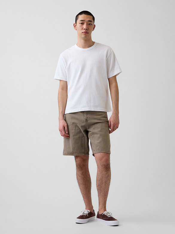 9" Loose Denim Carpenter Shorts