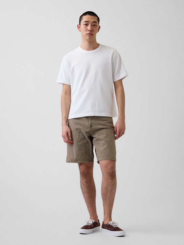 Image 6 of 7, 9" Loose Denim Carpenter Shorts