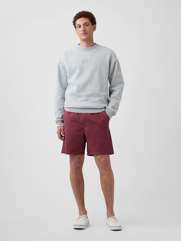 7" Essential Pull-On Khaki Shorts