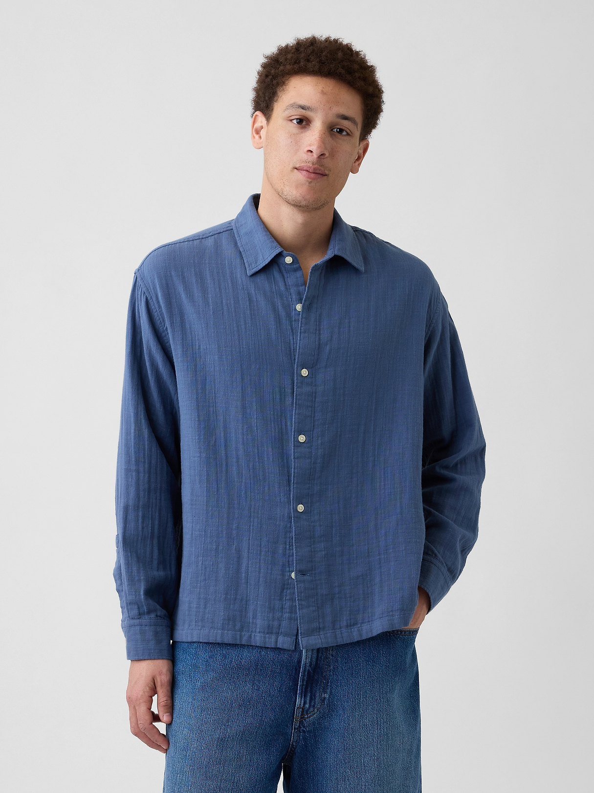 Gauze Shirt in Boxy Fit | Gap Factory