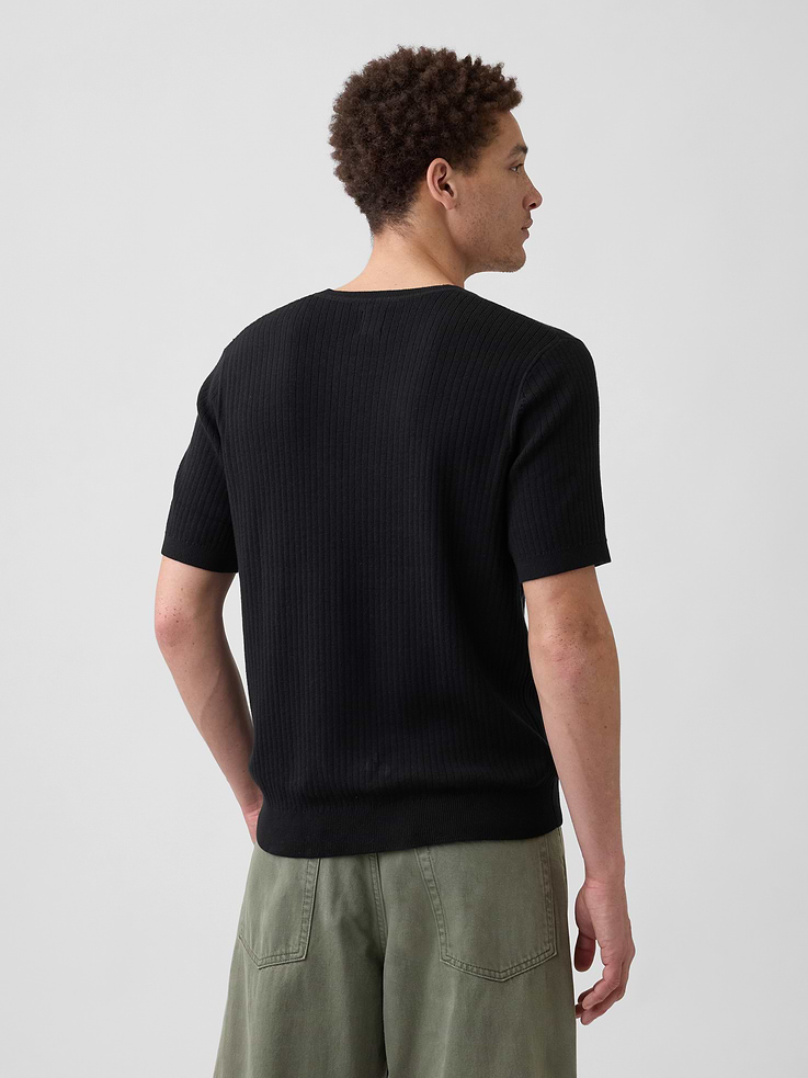 Image number 2 showing, Ribbed Crewneck Sweater T-Shirt