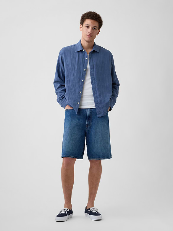 Gauze Shirt in Boxy Fit