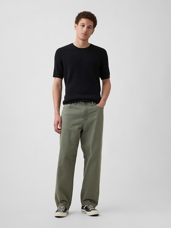 Ribbed Crewneck Sweater T-Shirt