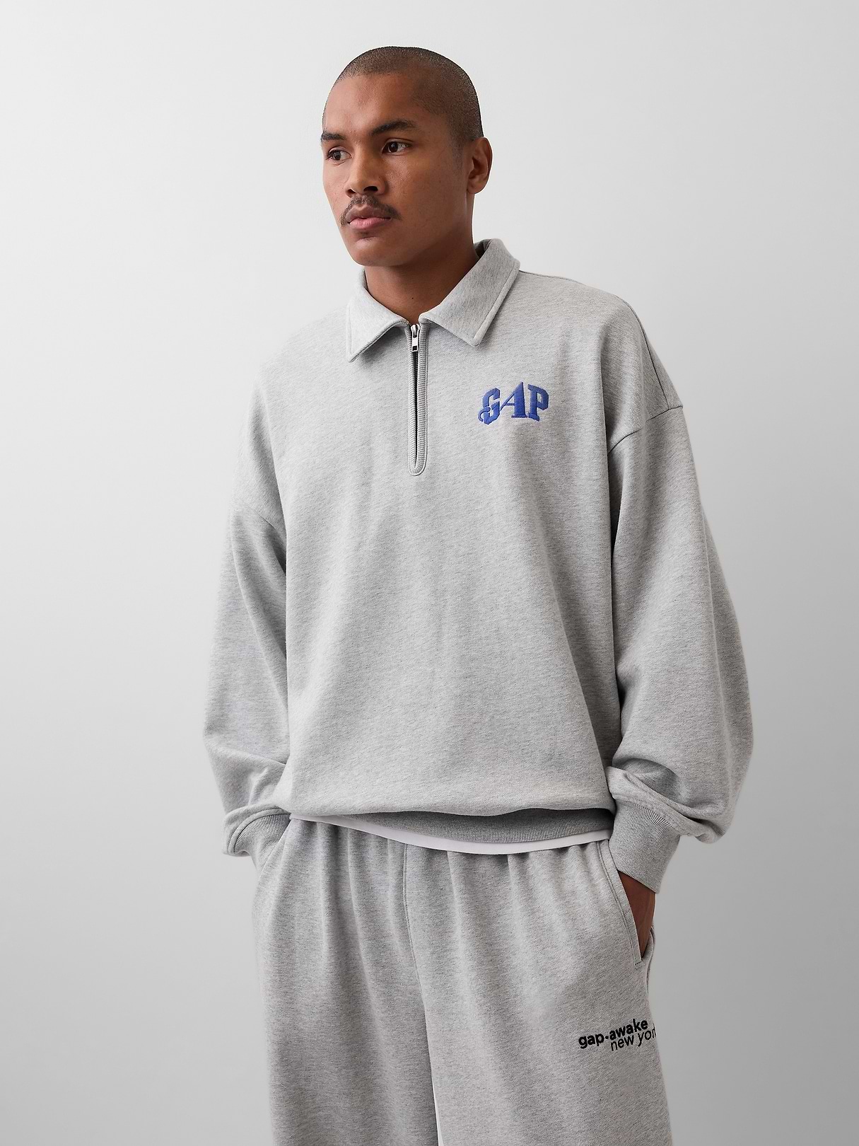 Gap × Awake NY Heavyweight Oversized Quarter-Zip Pullover | Gap