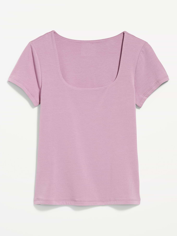 Image number 4 showing, Hug Double-Layer Scoop-Neck Top