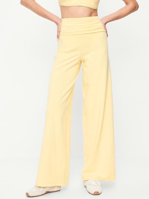 Pantalon PowerChill jambe large à taille haute et rabattable