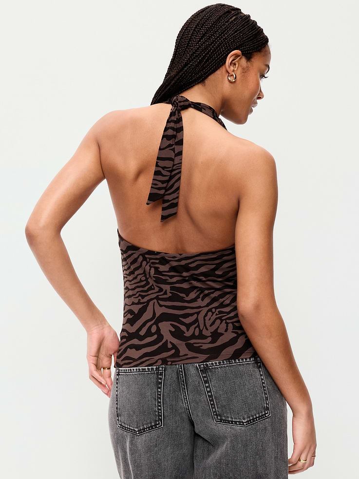 Image 2 of 5, Cowl-Neck Halter Top