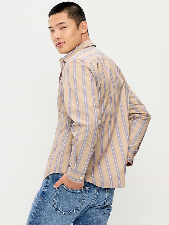 Classic Fit Everyday Striped Poplin Shirt