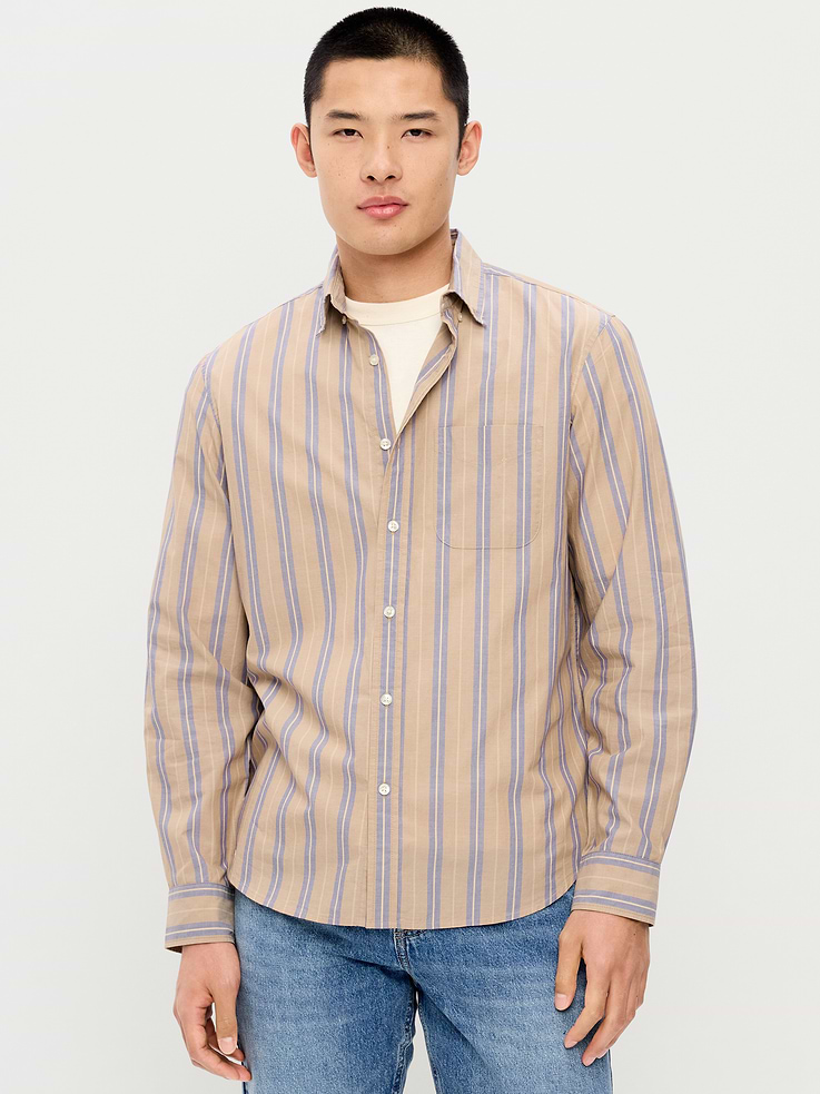 Image number 1 showing, Classic Fit Everyday Striped Poplin Shirt