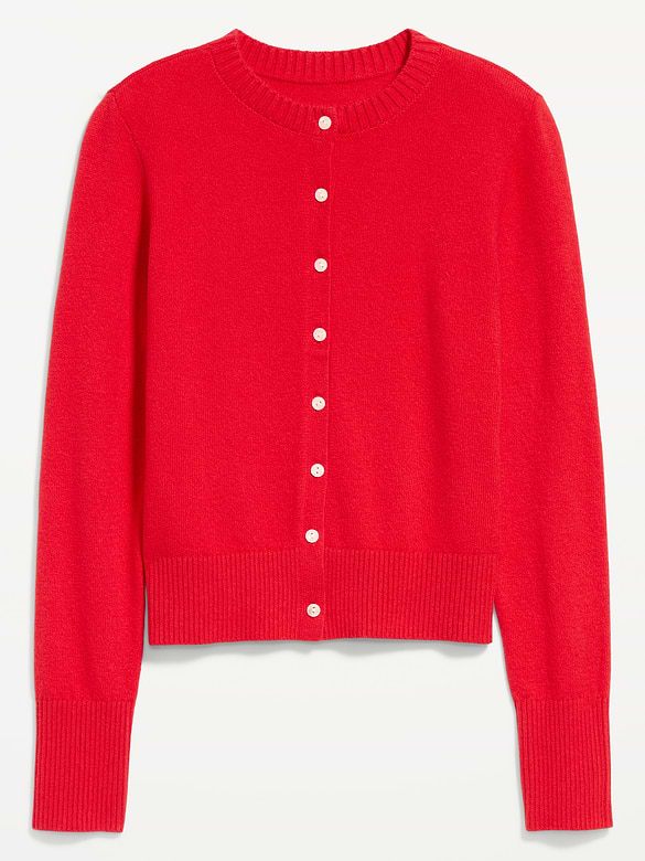 SoSoft Cropped Crew-Neck Cardigan