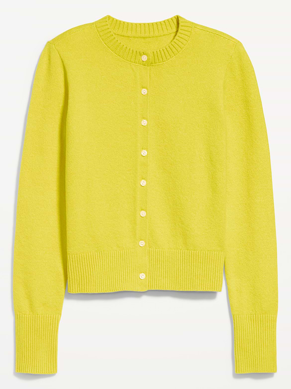 SoSoft Cropped Crew-Neck Cardigan