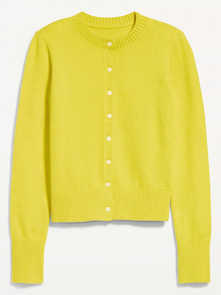 L'image numéro 4 présente Cardigan court ras du cou SoSoft