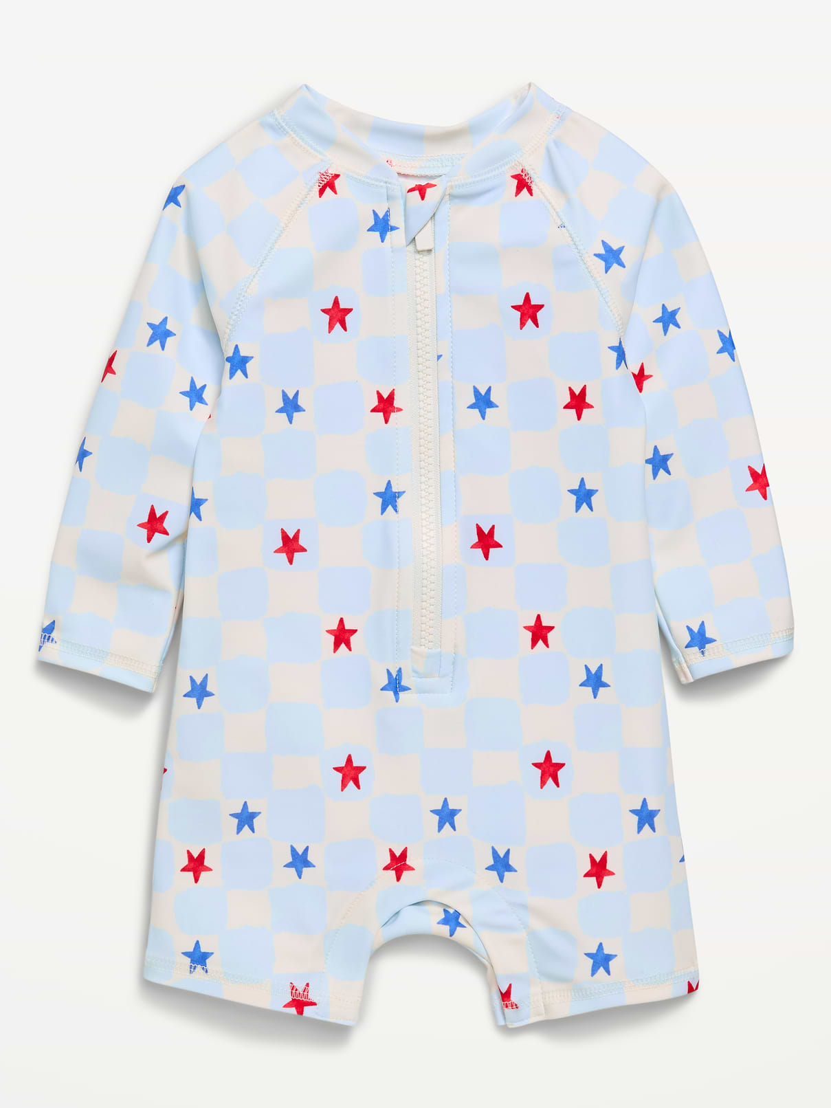 Image number 1 showing, Printed Swim Rashguard Bodysuit for Baby