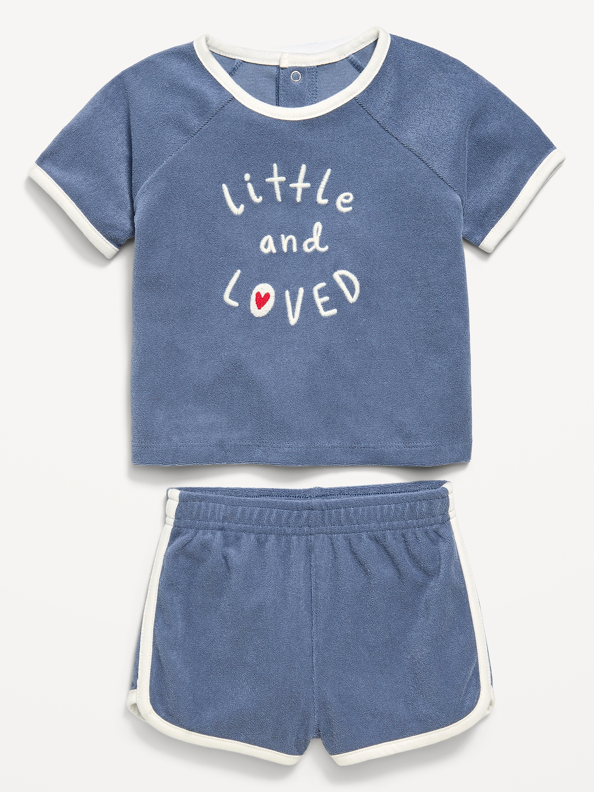 Short-Sleeve Terry Graphic Top and Shorts Set for Baby | Old Navy