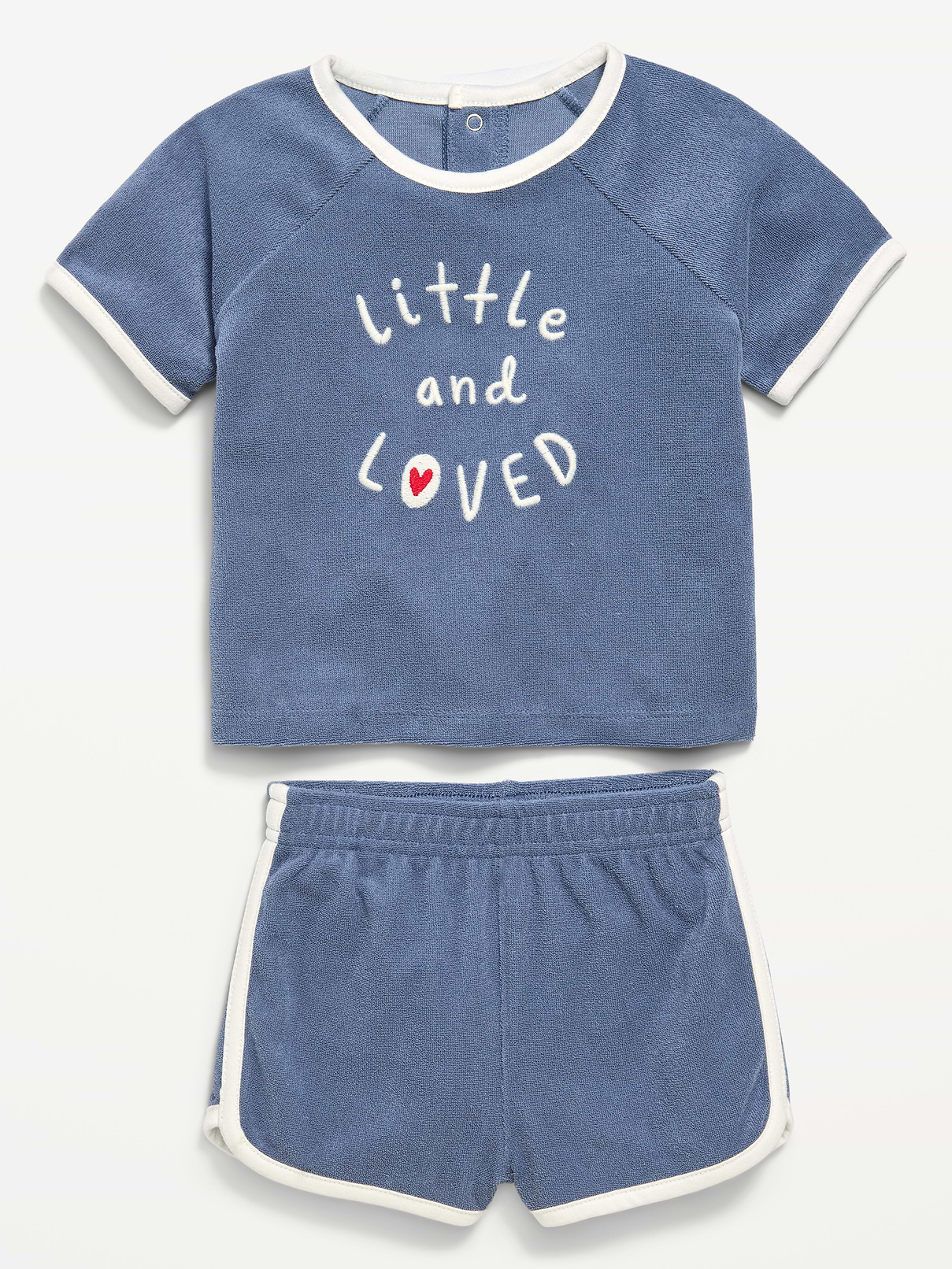 Image number 2 showing, Short-Sleeve Terry Graphic Top and Shorts Set for Baby