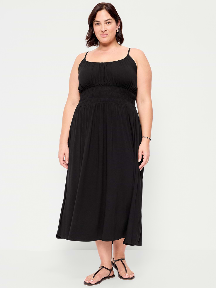 Image number 9 showing, Fit & Flare Jersey Smocked-Waist Midi Dress
