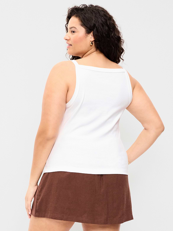 Camisole ajustée à encolure tablier.