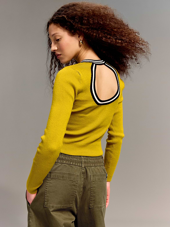 Old Navy x Christopher John Rogers Long-Sleeve Back Keyhole Sweater