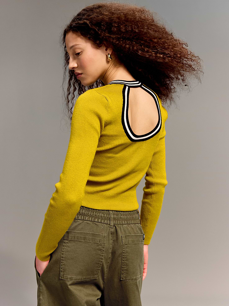 Image number 2 showing, Old Navy x Christopher John Rogers Long-Sleeve Back Keyhole Sweater