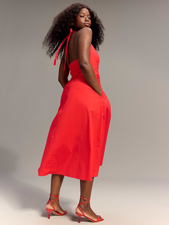 Old Navy x Christopher John Rogers Halter Drop-Waist Dress