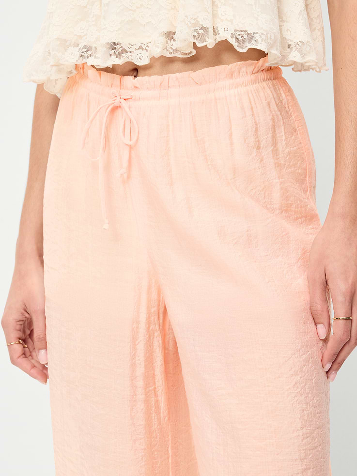 Image number 5 showing, High-Waisted Sheer Chiffon Harem Pants