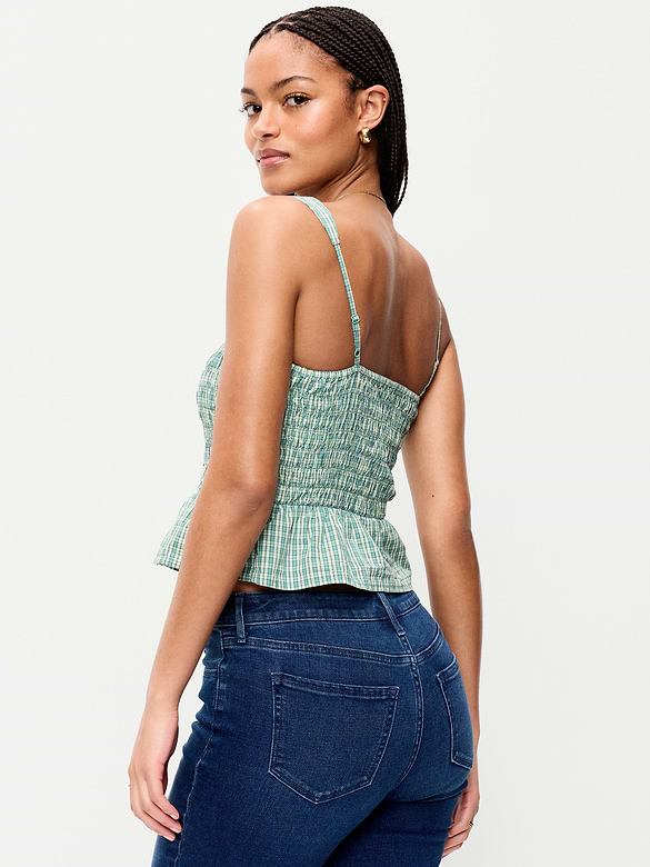Camisole à smocks et à basque