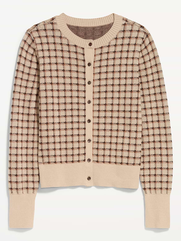 SoSoft Cotton Crew-Neck Cardigan Sweater