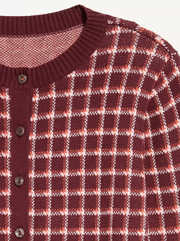 SoSoft Cotton Crew-Neck Cardigan Sweater