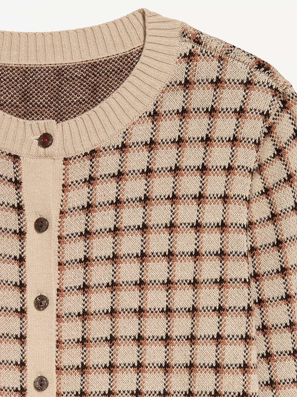 SoSoft Cotton Crew-Neck Cardigan Sweater